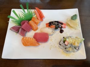 Sushi and sashimi lunch
